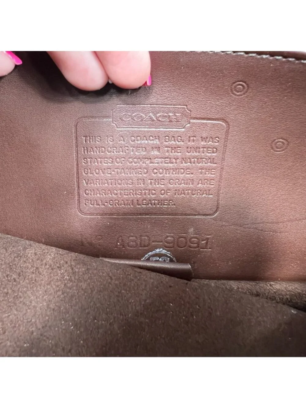 Coach Tribeca 9091 Leather Rectangular Crossbody Bag Chocolate Brown